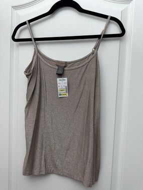 Lange Shimmery Taupe Spaghetti Strap Camisole